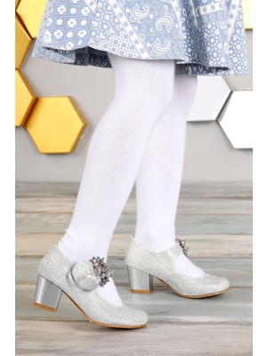 Kiko Kids Angelina Çupra Günlük Kız Çocuk 4 Cm Topuklu Abiye Ayakkabı