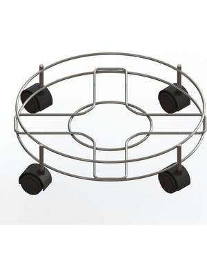 Metal Tekerlekli Tüp Saksı ve Damacana Altlığı