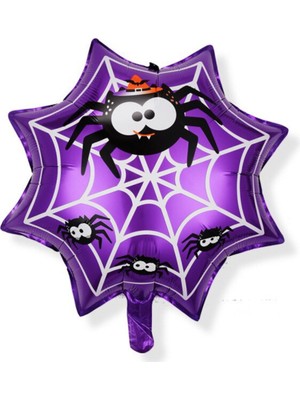Parti Sürprizi Cadılar Bayramı Örümcek Ağı Desenli Folyo Balon