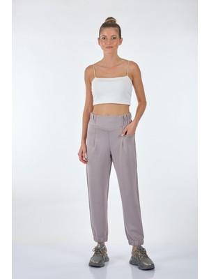 Vedi Oversize Kadın Pantolon: Minimalist Stil, Yüksek Bel, Midi Boy