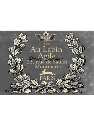 Lineart 1440 Paris, Çelenk, Kral Tacı, Gri Pirinç Dekopaj 30X42