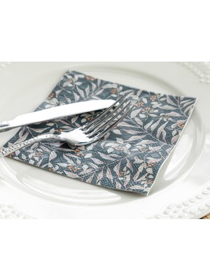 English Home Domino Kağıt 20'li Kağıt Peçete 25 x 25 cm Indigo