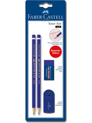 Faber-Castell Faber Sınav Seti 2 Sınav Kalemi + Silgi + Kalemtıraş