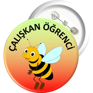 Misal Çocuk Rozet 08 - Çalışkan Öğrenci (10 Adet)
