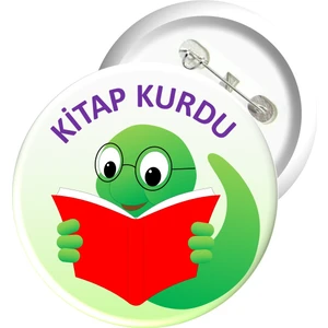 Misal Çocuk Rozet 07 - Kitap Kurdu (10 Adet)