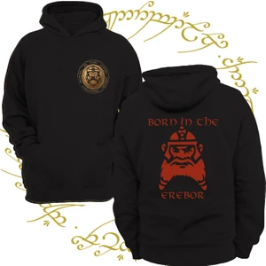 Yüzüklerin Efendisi Dwarf 3 Ipl. Şardonlu, Içi Polar, Çok Kalın, %100 Pamuk Hoodie