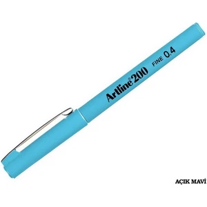 200 Fineliner 0,4 Kalem Açık Mavi