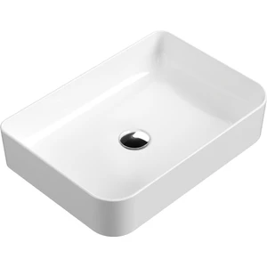 Aqua Bagno "mestola"  Tezgah Üstü Lavabo Batarya Deliksiz  35X50 cm Beyaz