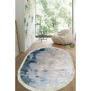 Viyana Home Dijital Baskılı Kaymaz Taban Yıkanabilir Oval Salon Halısı Mutfak Halısı Yolluk VHO-HY-805