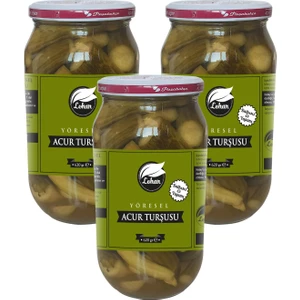 Ev Yapımı Yöresel Acur Turşusu Acılı 3 x 620 gr