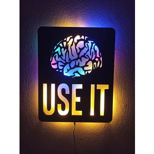 Use It Beyin LED Işıklı Duvar Tablosu