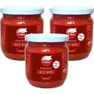 Ev Yapımı Acı Domatesli Sosu Acılı Sos 3 x 400 gr