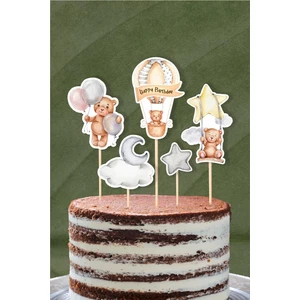 Neşeli Günlerim Ayıcık Temalı Pasta Süsü Seti