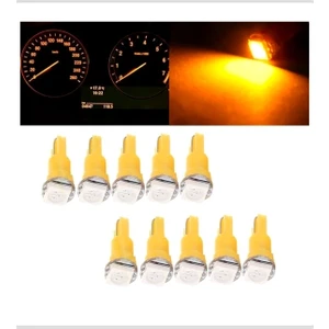 T5 5050 LED Oto Kilometre Kadran Ambians Aydınlatma Ampülü Sarı 10 Adet