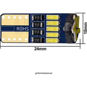 2 Adet T10 Plaka Ledi Dipsiz Soket 15SMD LED Beyaz Araç Ampulü