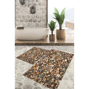 Viyana Home Dijital Baskılı Kaymaz Tabanlı Yıkanabilir 2'li Set Banya Halısı Klozet Takımı Paspas VHKZ-HP-752