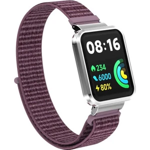 Case 4U Xiaomi Redmi Watch 2 Lite Hasır Kordon Kayış KRD-61 NO10 Mor