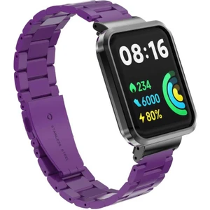 Case 4U Xiaomi Redmi Watch 2 Lite Metal Katlamalı Kordon Kayış KRD-60 Mor