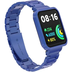 Case 4U Xiaomi Redmi Watch 2 Lite Metal Katlamalı Kordon Kayış KRD-60 Lacivert