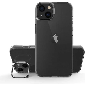 Case 4U Apple iPhone 14 Plus Kılıf Kamera Kısmı Metal Stand Aparatlı Skuba Arka Kapak Siyah