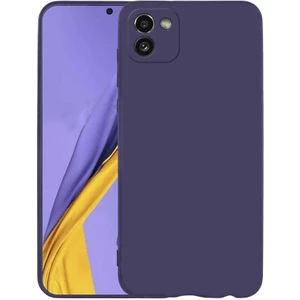 Case 4U Galaxy A03 Kılıf Klasik Mat Renkli Yumuşak Premier Silikon Lacivert