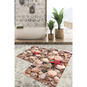 Viyana Home Dijital Baskılı Kaymaz Tabanlı Yıkanabilir 2'li Set Banya Halısı Klozet Takımı Paspas VHKZ-HP-770