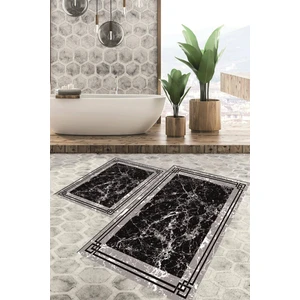 Viyana Home Dijital Baskılı Kaymaz Tabanlı Yıkanabilir 2'li Set Banya Halısı Klozet Takımı Paspas VHKZ-HS-298