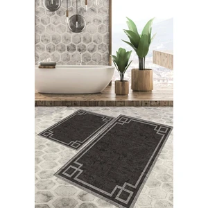 Viyana Home Dijital Baskılı Kaymaz Tabanlı Yıkanabilir 2'li Set Banya Halısı Klozet Takımı Paspas VHKZ-HT-364