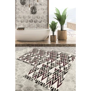 Viyana Home Dijital Baskılı Kaymaz Tabanlı Yıkanabilir 2'li Set Banya Halısı Klozet Takımı Paspas VHKZ-HT-783