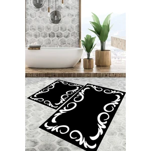 Viyana Home Dijital Baskılı Kaymaz Tabanlı Yıkanabilir 2'li Set Banya Halısı Klozet Takımı Paspas VHKZ-HT-866