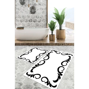 Viyana Home Dijital Baskılı Kaymaz Tabanlı Yıkanabilir 2'li Set Banya Halısı Klozet Takımı Paspas VHKZ-HT-869