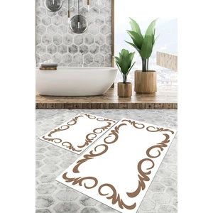 Viyana Home Dijital Baskılı Kaymaz Tabanlı Yıkanabilir 2'li Set Banya Halısı Klozet Takımı Paspas VHKZ-HT-873