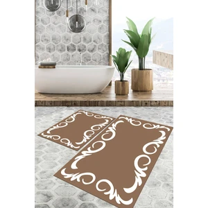 Viyana Home Dijital Baskılı Kaymaz Tabanlı Yıkanabilir 2'li Set Banya Halısı Klozet Takımı Paspas VHKZ-HT-874