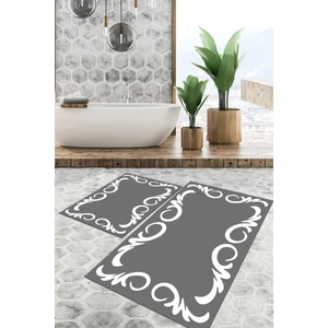 Viyana Home Dijital Baskılı Kaymaz Tabanlı Yıkanabilir 2'li Set Banya Halısı Klozet Takımı Paspas VHKZ-HT-875