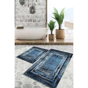 Viyana Home Dijital Baskılı Kaymaz Tabanlı Yıkanabilir 2'li Set Banya Halısı Klozet Takımı Paspas VHKZ-HT-966