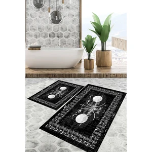 Viyana Home Dijital Baskılı Kaymaz Tabanlı Yıkanabilir 2'li Set Banya Halısı Klozet Takımı Paspas VHKZ-SD-1070