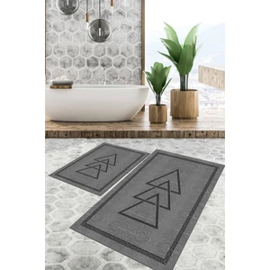 Viyana Home Dijital Baskılı Kaymaz Tabanlı Yıkanabilir 2'li Set Banya Halısı Klozet Takımı Paspas VHKZ-SD-1063