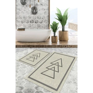 Viyana Home Dijital Baskılı Kaymaz Tabanlı Yıkanabilir 2'li Set Banya Halısı Klozet Takımı Paspas VHKZ-SD-1065