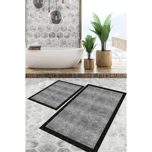 Viyana Home Dijital Baskılı Kaymaz Tabanlı Yıkanabilir 2'li Set Banya Halısı Klozet Takımı Paspas VHKZ-SD-873