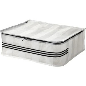 Saklama Kutusu,Hurç Fermuarlı 55 x 49 x 19 cm Beyaz-Siyah Renk Dolap Içi Düzenleyici