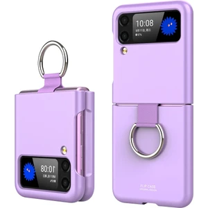 Qichenga Samsung Galaxy Z Flip 4 Parmak Yüzük Cilt Sert Pc Koruması Hissediyor Cep Telefonu Kılıfı Kapağı (Yurt Dışından)