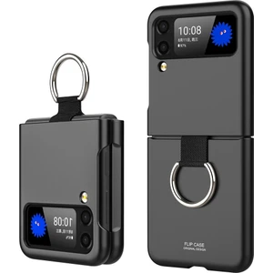 Qichenga Samsung Galaxy Z Flip 4 Parmak Yüzük Cilt Sert Pc Koruması Hissediyor Cep Telefonu Kılıfı Kapağı (Yurt Dışından)