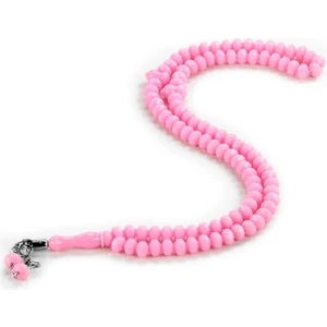 Kristal Görünümlü 99'lu Tesbih Mevlüt Hac Umre Hediyelik 10 Adet Pembe