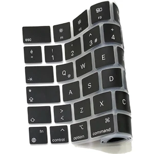 Apple Macbook Air 2022 A2681 13.6 Inç M2 Çip Türkçe Silikon Klavye Koruyucu Siyah