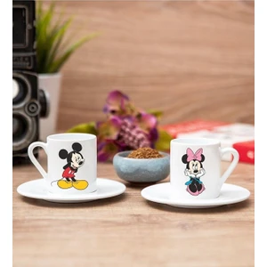 Gold Fotoğrafçılık Mickey Mouse Sevgililere Özel 2'li Kahve Fincanı Seti