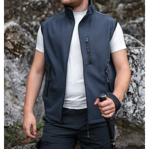 Huğlu Outdoor Softshell Yelek Fermuarlı Cepli Mevsimlik