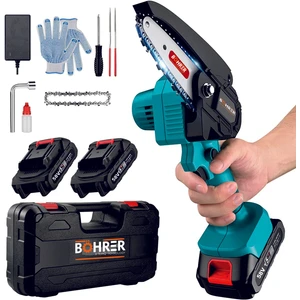 58V 5 Ah Brushless Çift Batarya Plastik Taşıma Çantalı Dal Kesme Budama Testere Bıçkı Makinası
