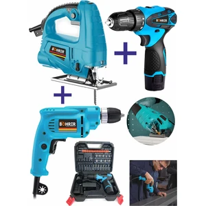 Pro3 Dekupaj Testere + 10 mm Vidalama Matkap + 18V Şarjlı Vidalama Matkap 3'ü Bir Arada