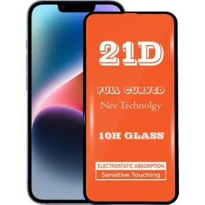 Kzy Apple iPhone 14 Plus Tam Kaplayan 21D Temperli Ekran Koruyucu Cam