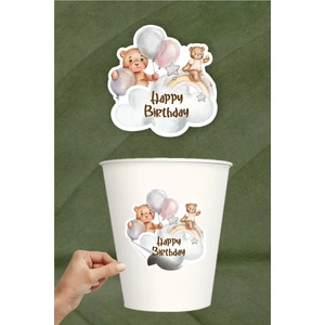 Neşeli Günlerim Ayıcık Sticker  Yapışkanlı Kağıt